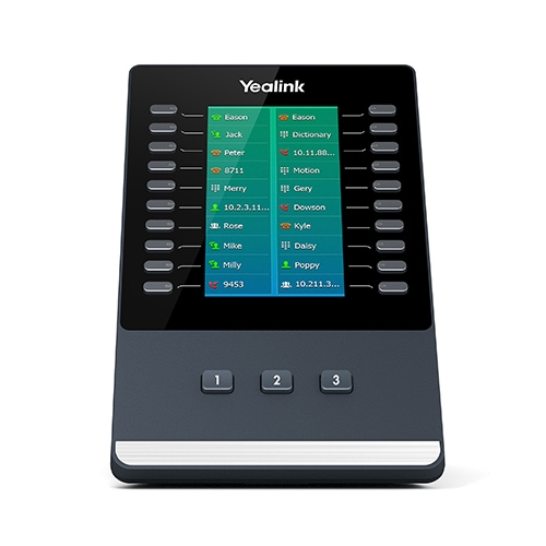 Yealink EXP50, LCD-fargetastatur med 20 taster,