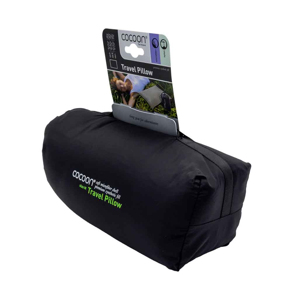Cocoon reisepute, syntetisk fyll, trekk i nylon og mikrofiber, 29 x 38 cm, cha