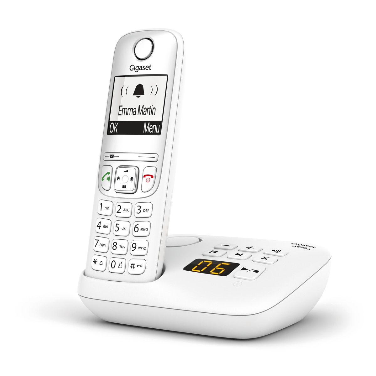 Gigaset A690A trådløs telefon med telefonsvarer - hvit
