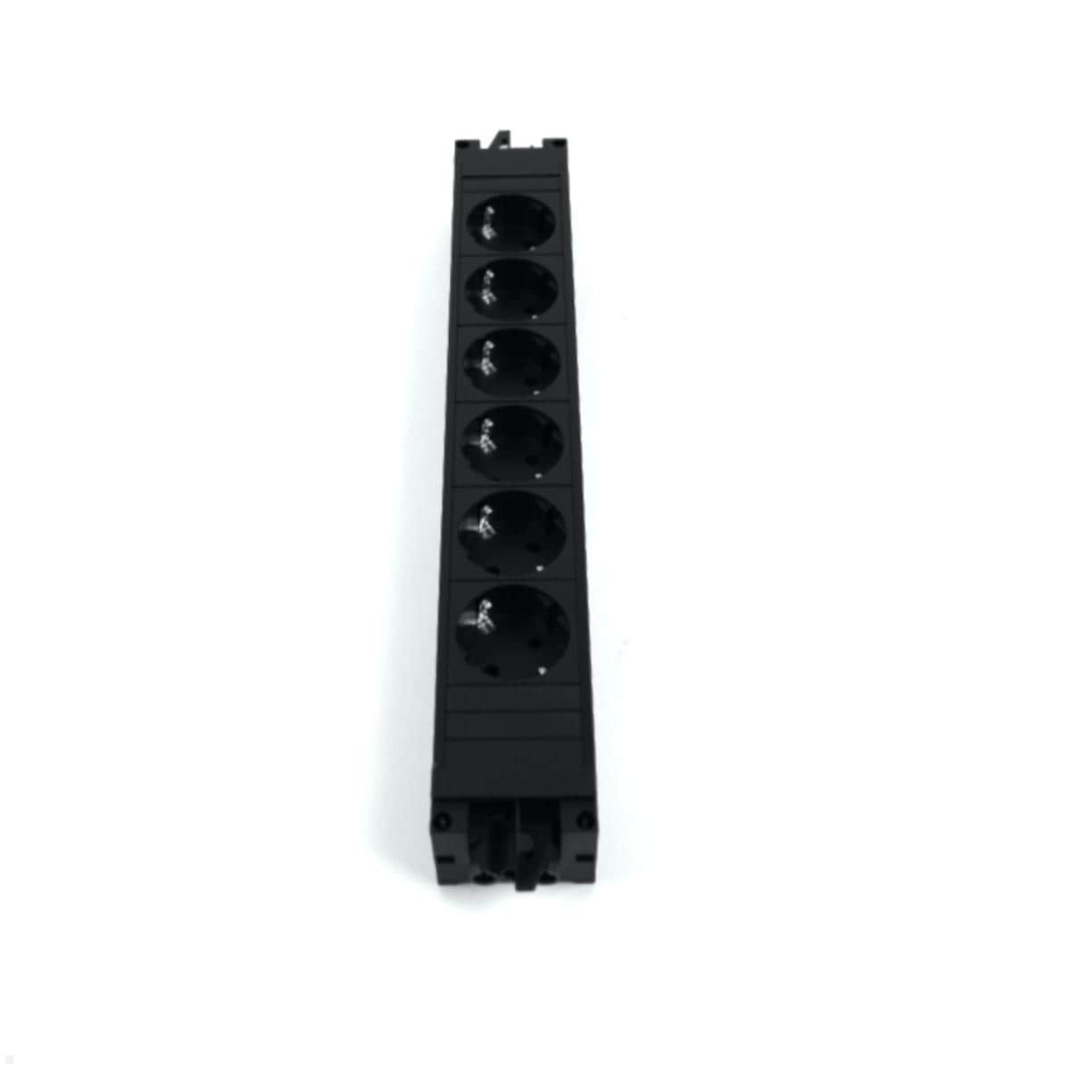 Bachmann STEP BASE 6-veis stikkontakt stripe, svart