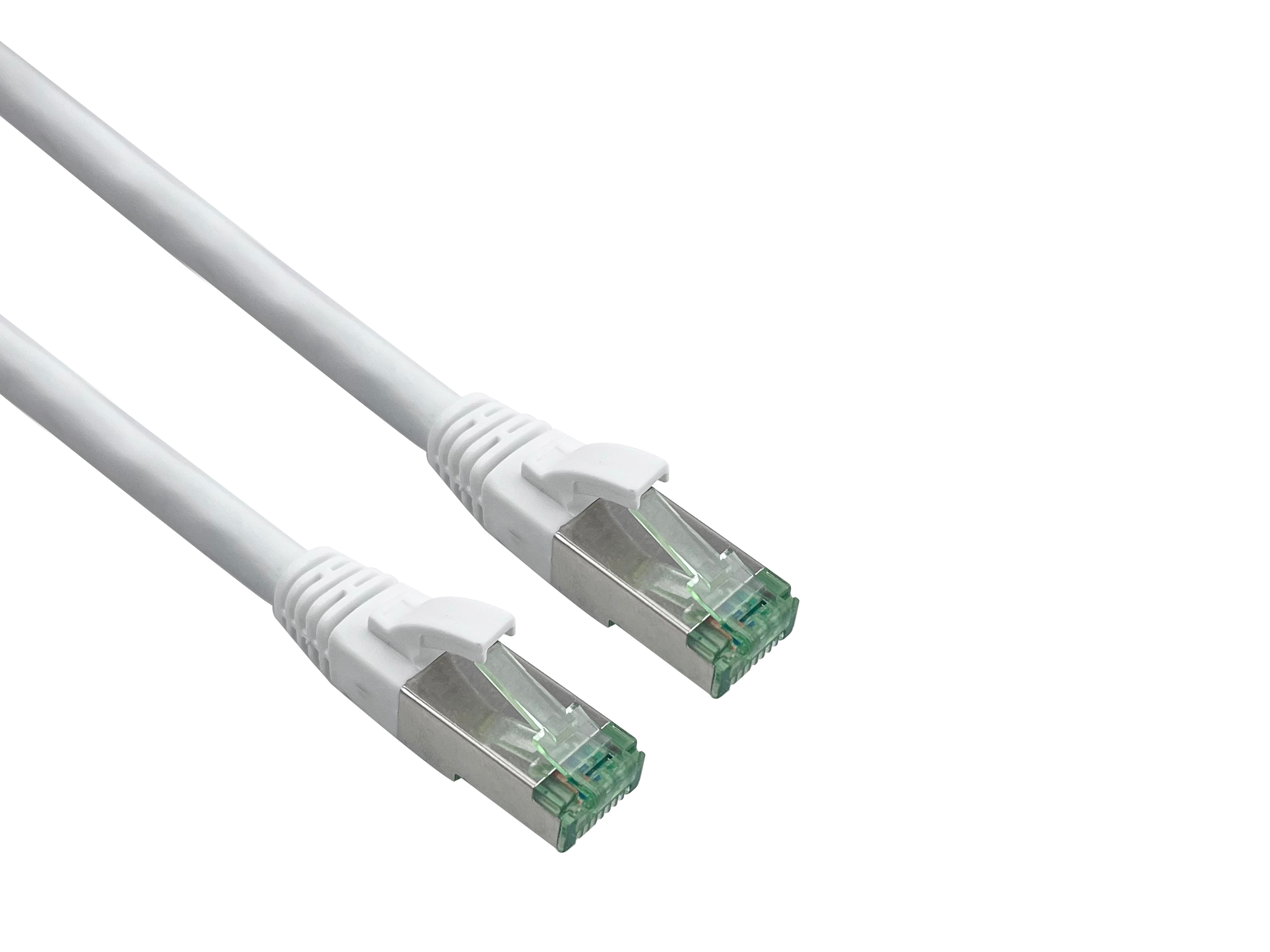 helos patchkabel Cat.6a Superflex Cat.7 råkabel GHMT AWG 26/7 hvit 1,0 m
