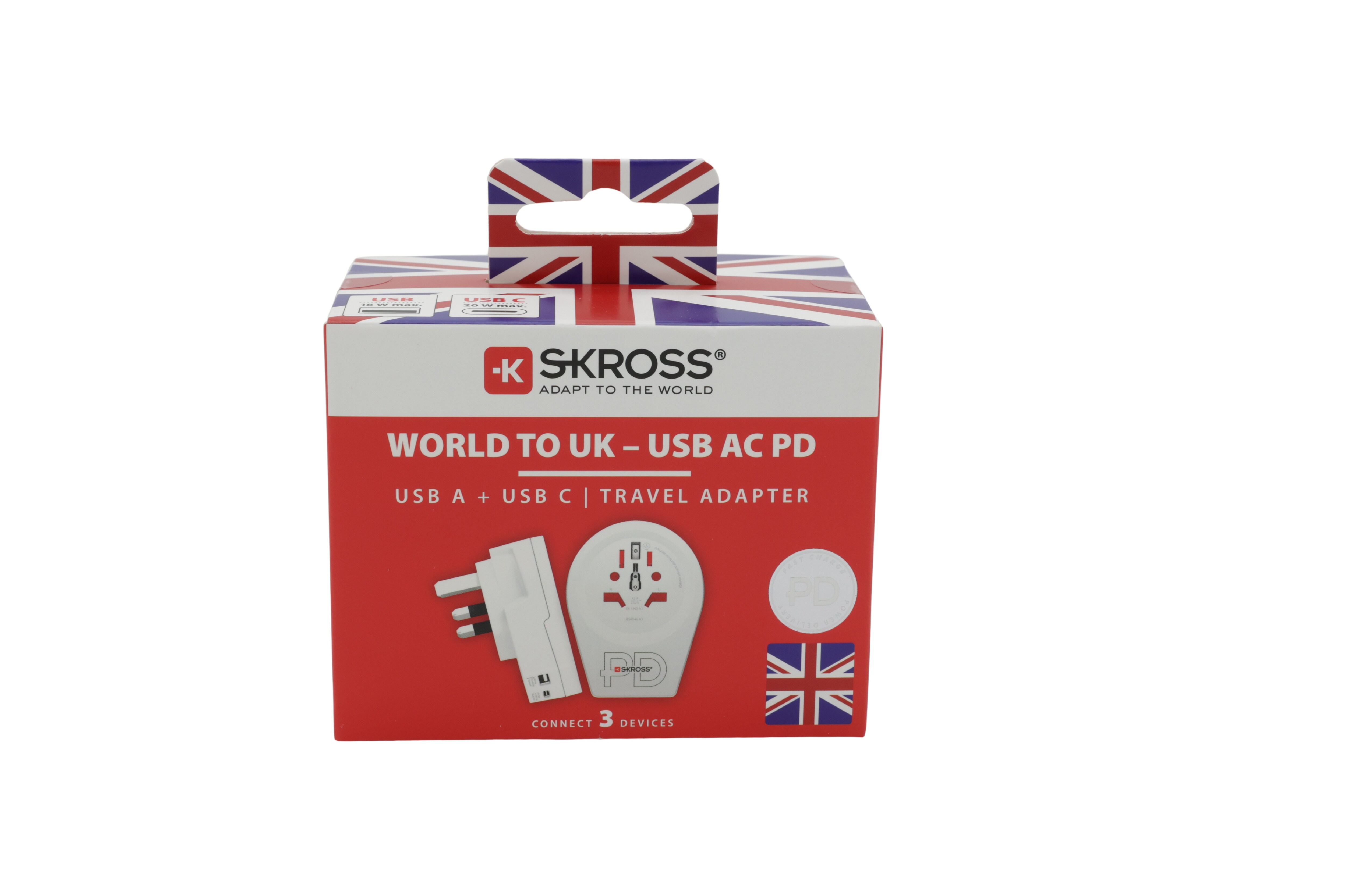 SKROSS Verden til Storbritannia USB AC20PD