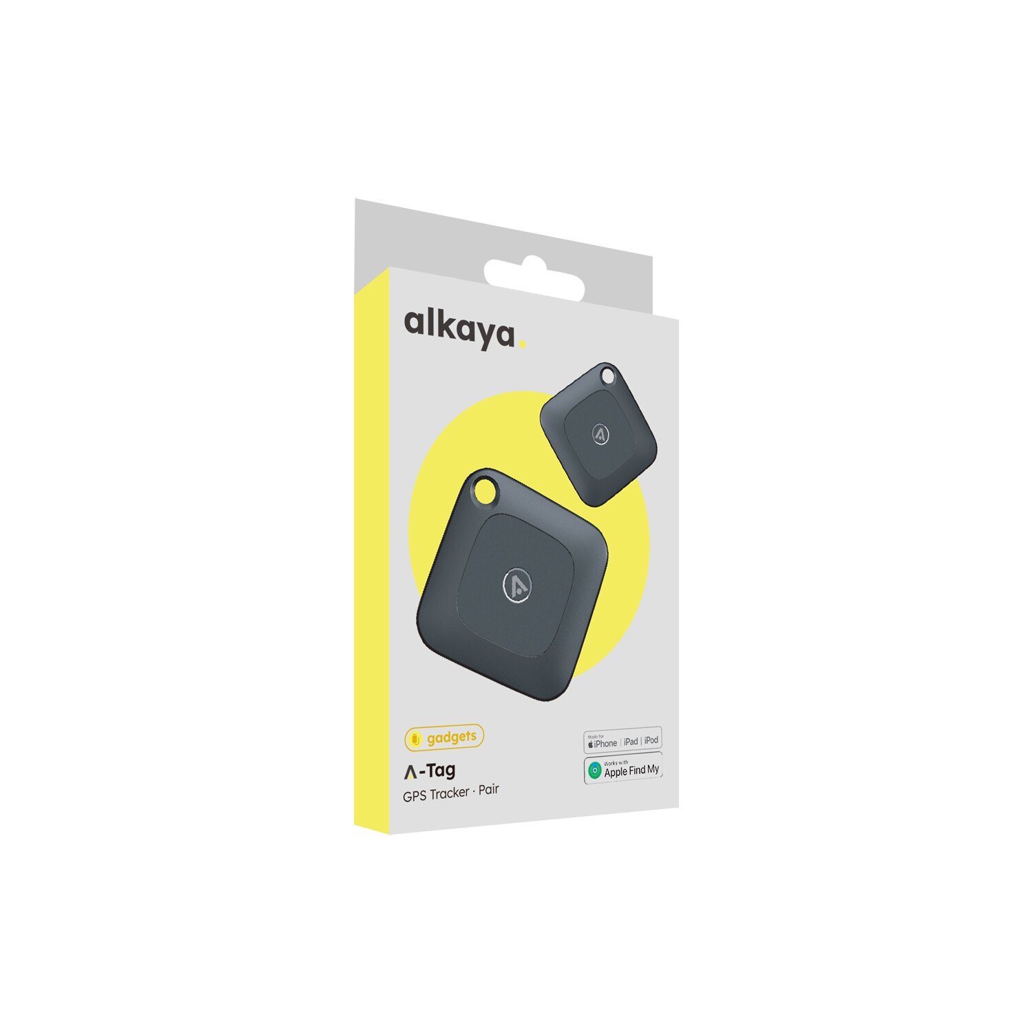 alkaya A Tag GPS GPS GPS Tracker Bluetooth Tracker svart (pakke med 2)