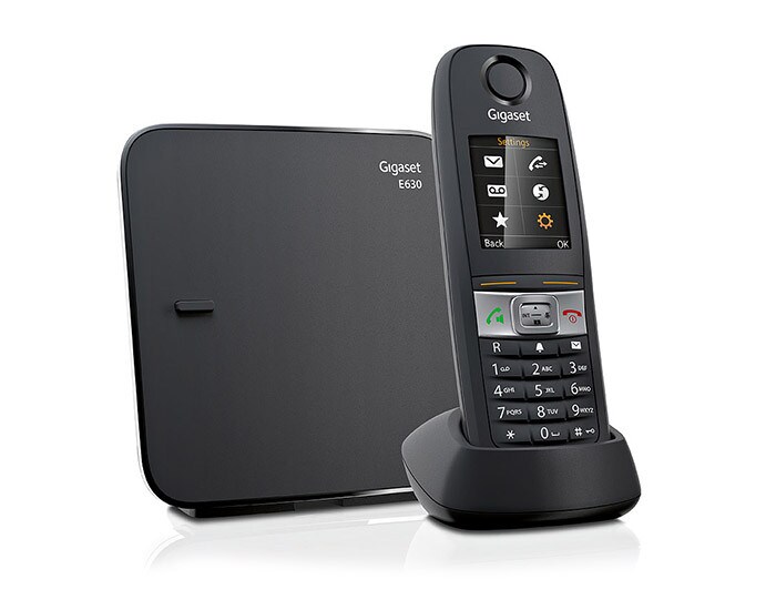 Gigaset E630 int. trådløs telefon med stor knapp IP65 - svart