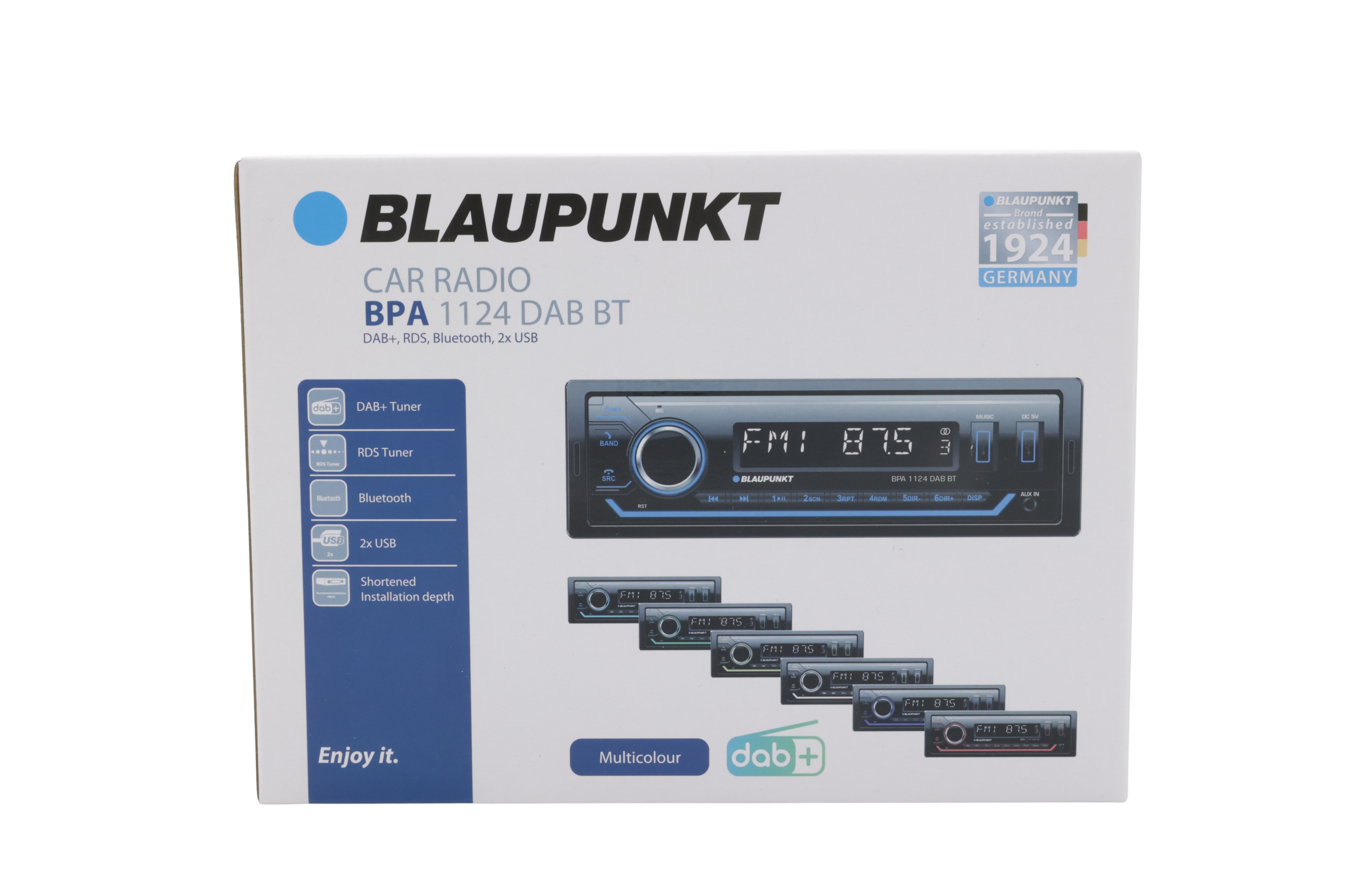 Blaupunkt BPA 1124 DAB BT, 1-DIN bilradio, DAB, Bluetooth,