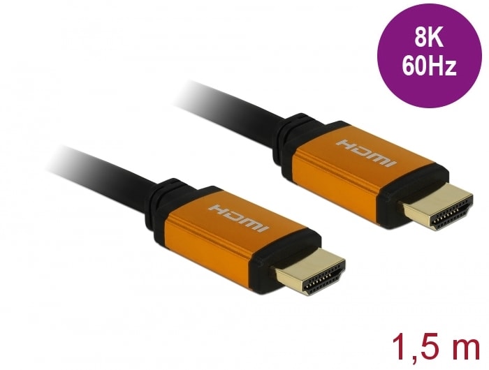 Delock Ultra High Speed HDMI-kabel 48 Gbps 8K 60 Hz 1,5 m