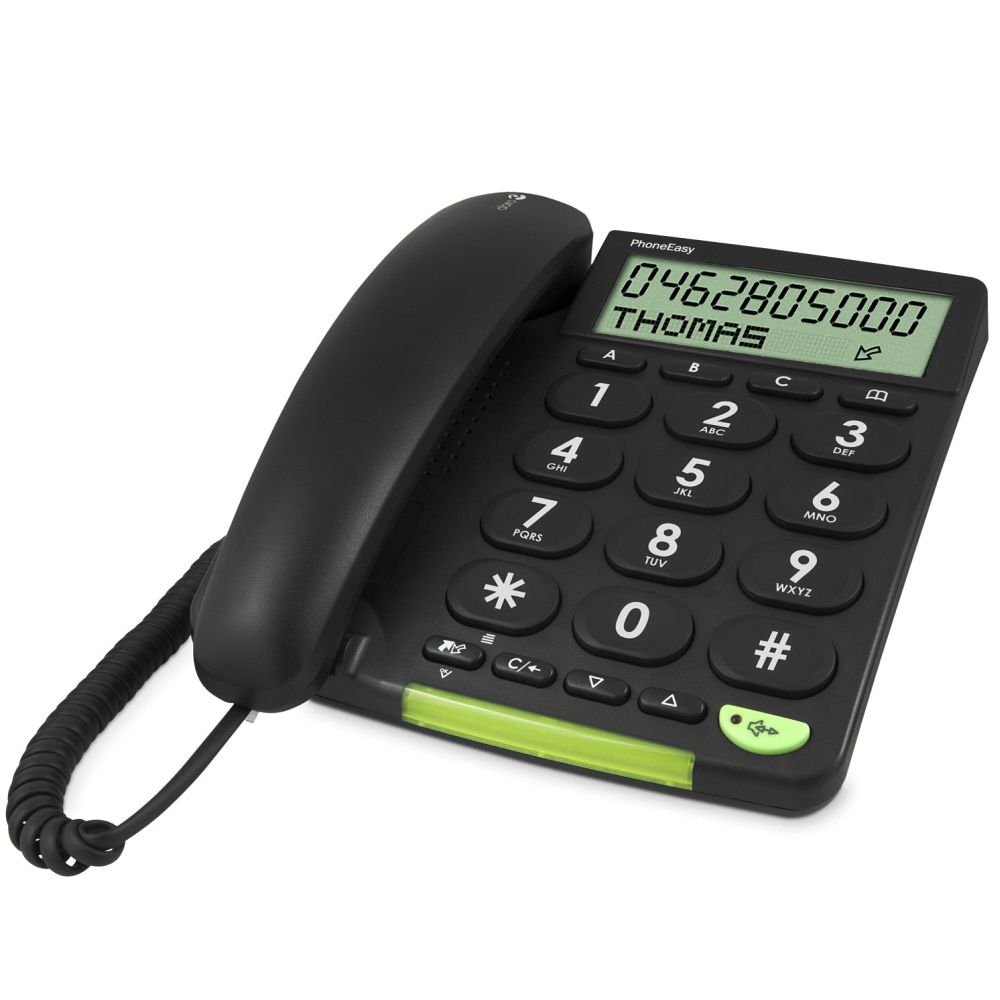 Doro PhoneEasy 312cs-telefon med store knapper, svart