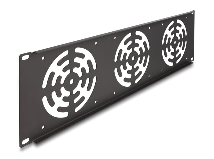 "Delock 19"" rackdeksel for 3 vifter 120 x 120 mm 3 U mørkegrå"