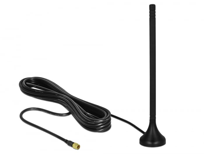 Delock LTE-antenne SMA-kontakt 3 - 5 dBi 12,5 cm stiv rundstrålende