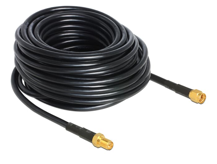 Delock antennekabel SMA hann til SMA hunn CFD/RF200 15 m lav demping
