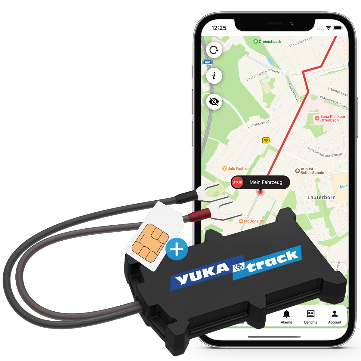 YUKAtrack easyWire AIO GPS-bilsporingsenhet 2G inkl. SIM Date Flat