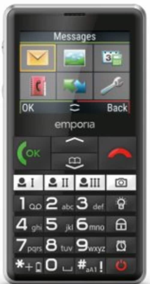 Emporia emporiaPURE (V76), LTE/4G, (V3) mobiltelefon med store taster, svart