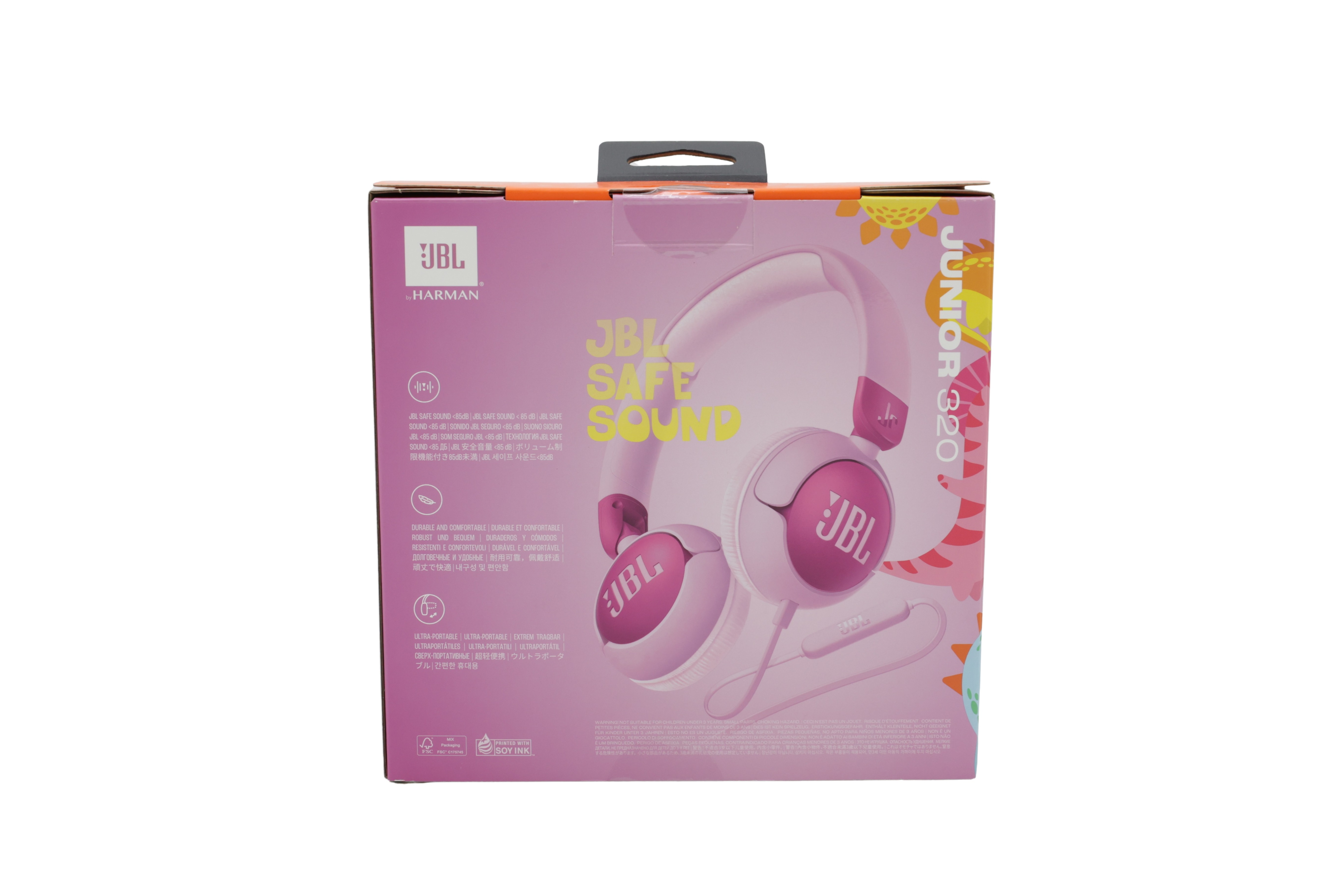 JBL Junior 320 on-ear-hodetelefoner med kabel og mikrofon for barn, lilla
