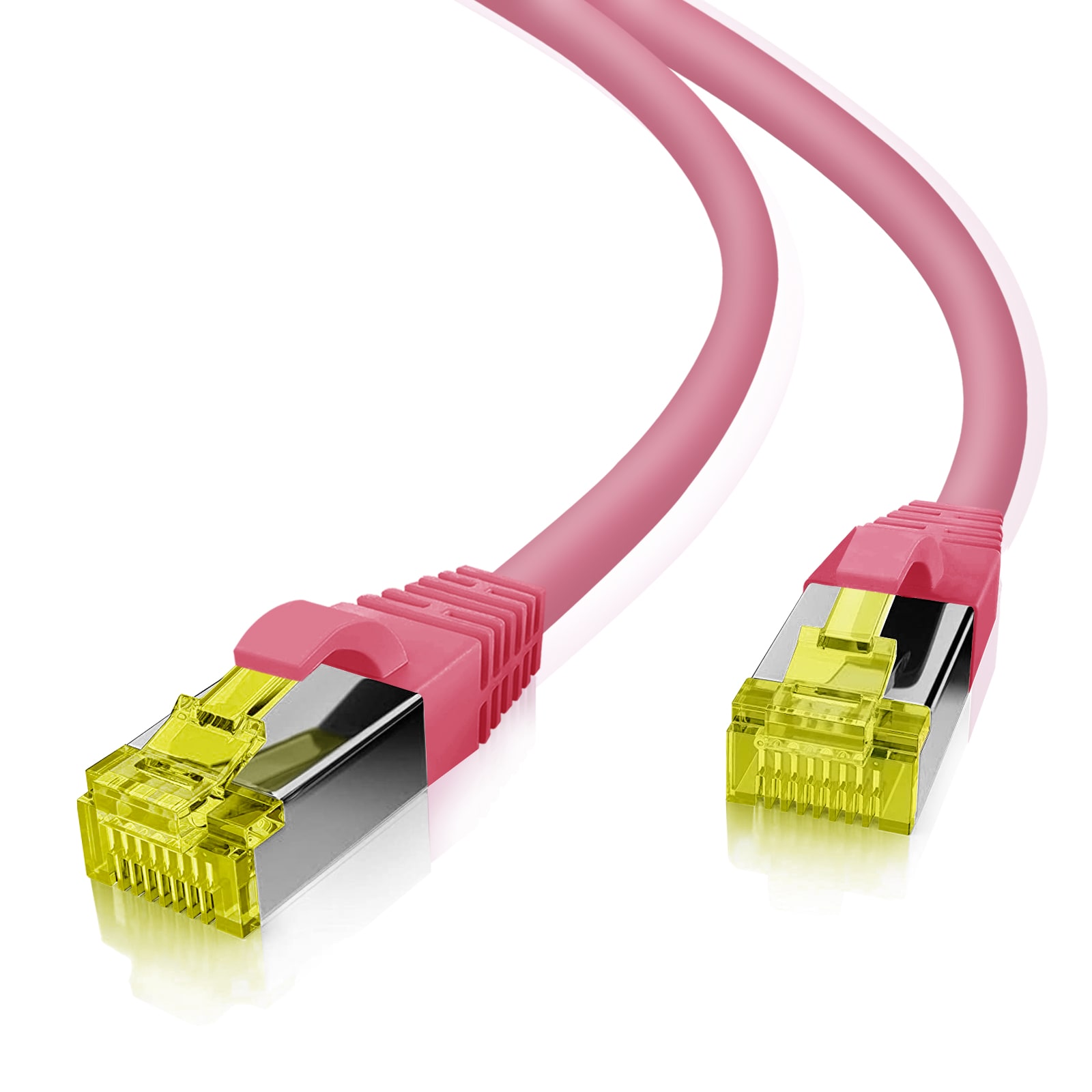 helos patchkabel Cat 6a S/FTP RJ45 magenta 0,5 m AWG26/7 LSZH GHMT