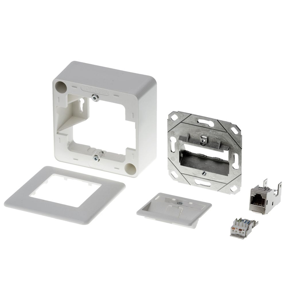 METZ CONNECT E-DAT-modul 1 port AP Cat.6A, ren hvit