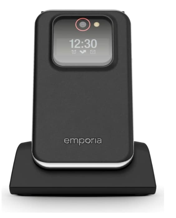 Emporia emporiaJOY (V228), LTE/4G, (V3), klaptelefon med store knapper, svart
