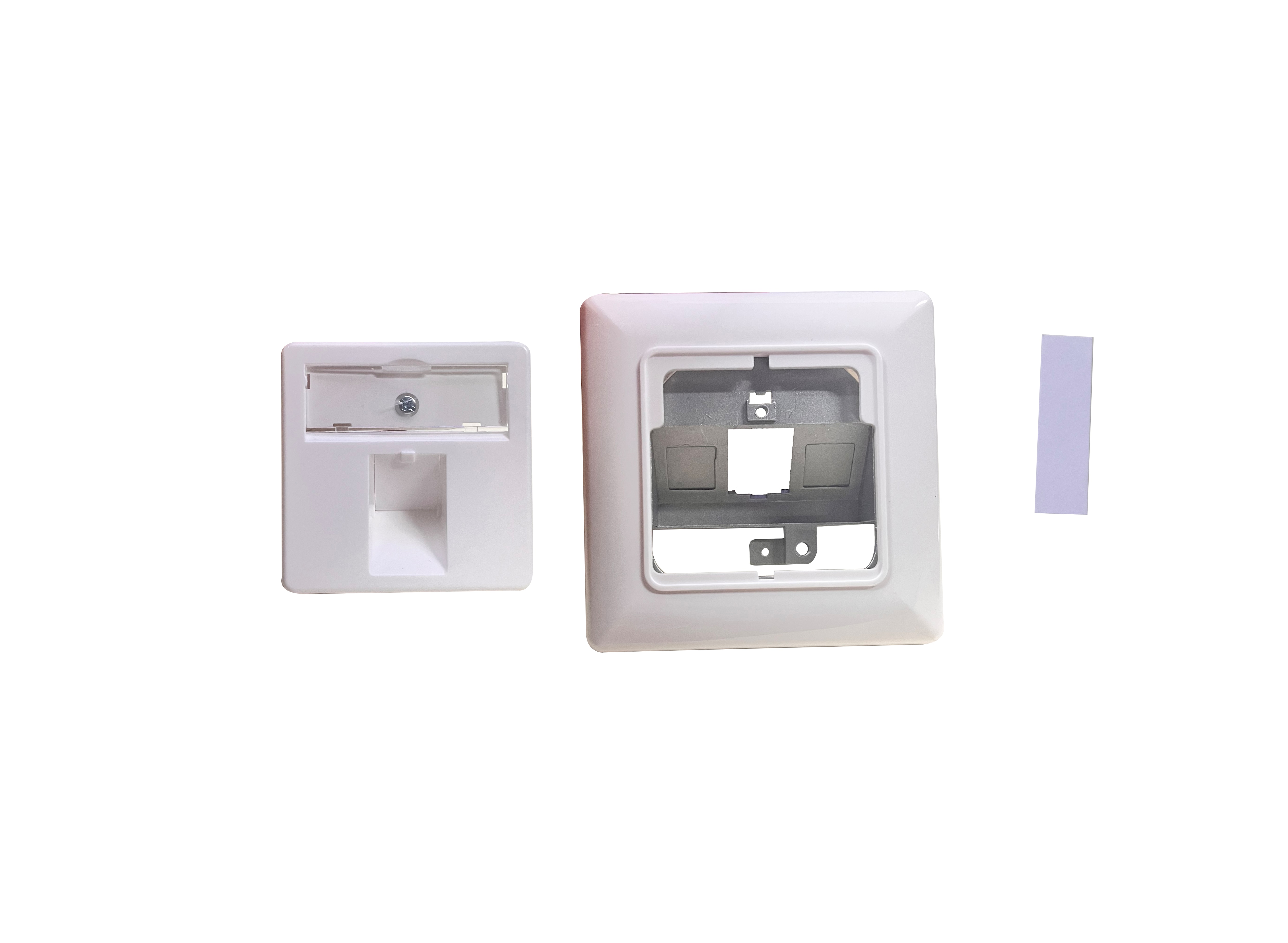 helos Keystone - koblingsboks, spesialtilpasset design, 1-gang, ren hvit