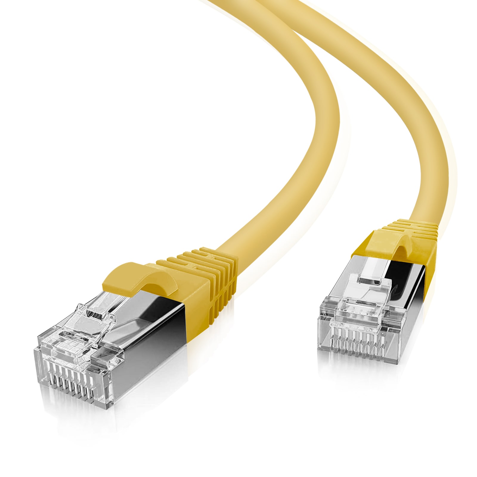 helos patchkabel Cat 5e SF/UTP RJ45 gul 3m AWG26