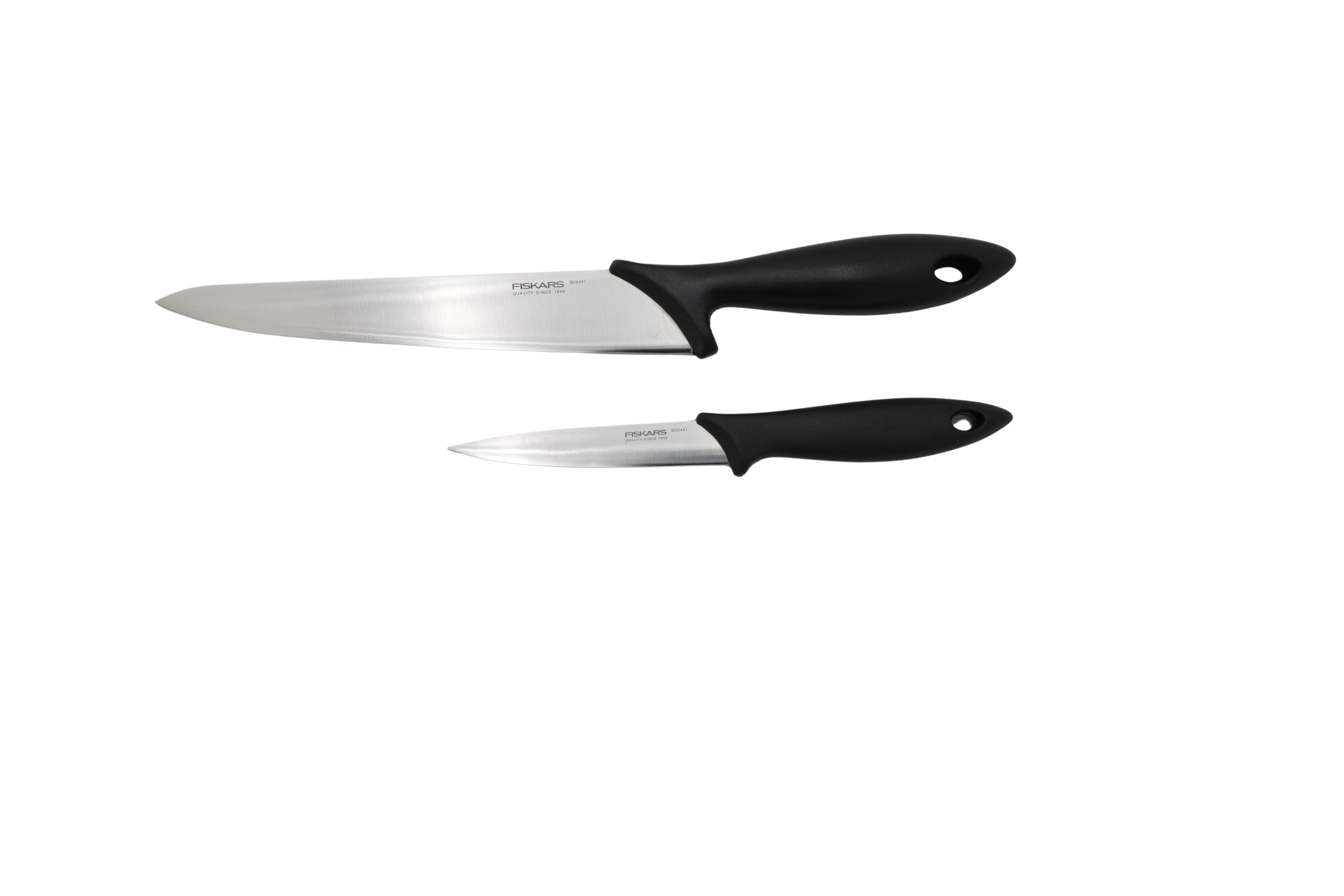 Fiskars 1023783 Knivsett, 2-delt, svart