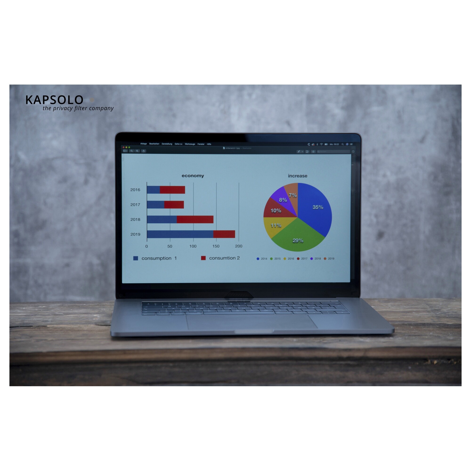 KAPSOLO 9H antirefleks, antireflekterende skjermbeskytter for HP Elite X2 G4