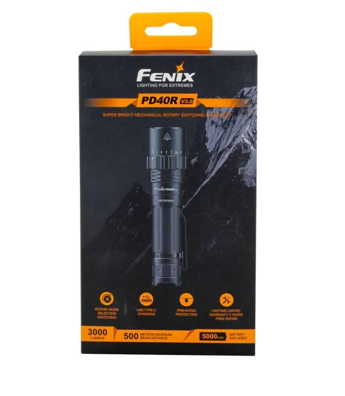 Fenix PD40R V 3.0 lommelykt, LED, oppladbar, 3000 lumen
