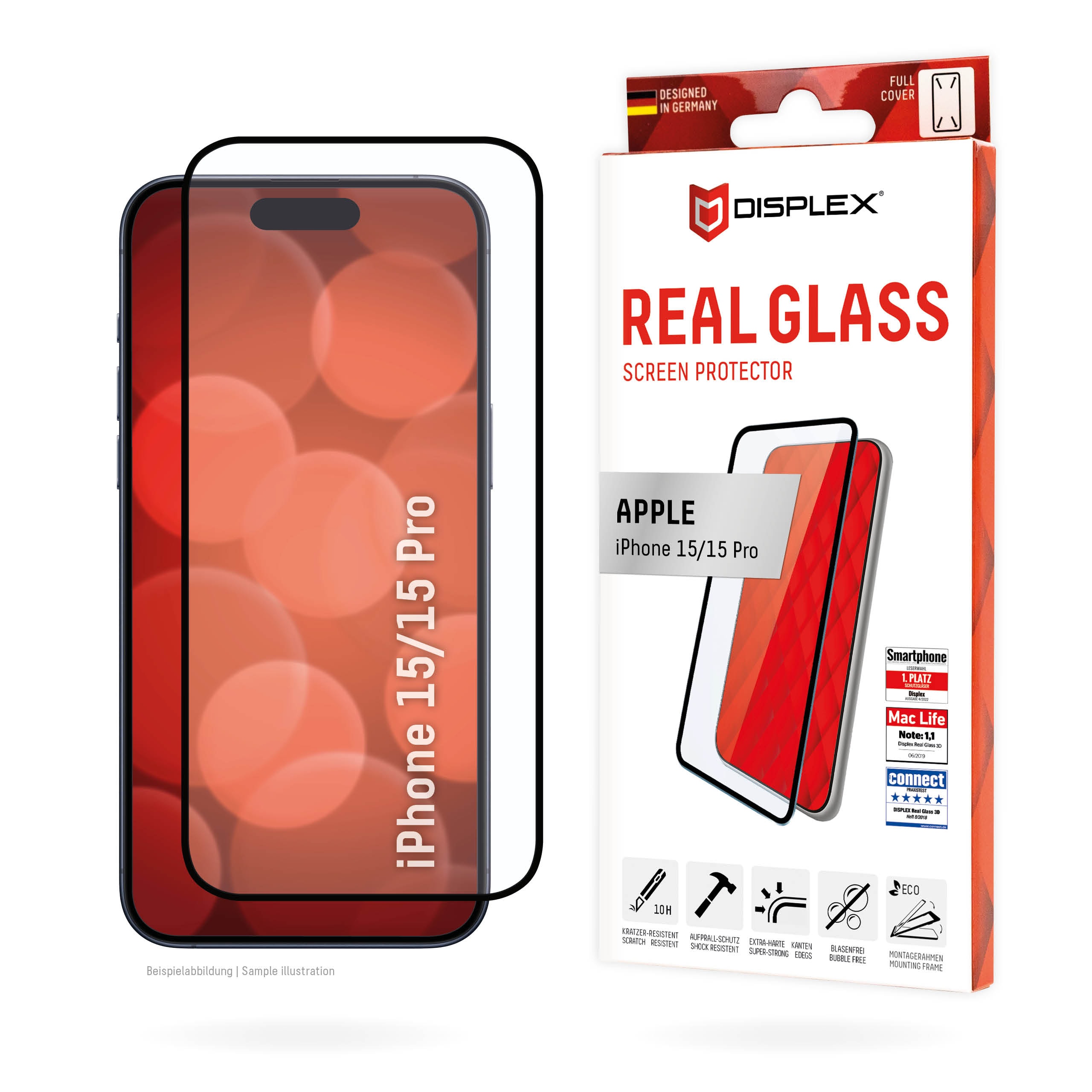 DISPLEX Real Glass FC iPhone 15/15 Pro
