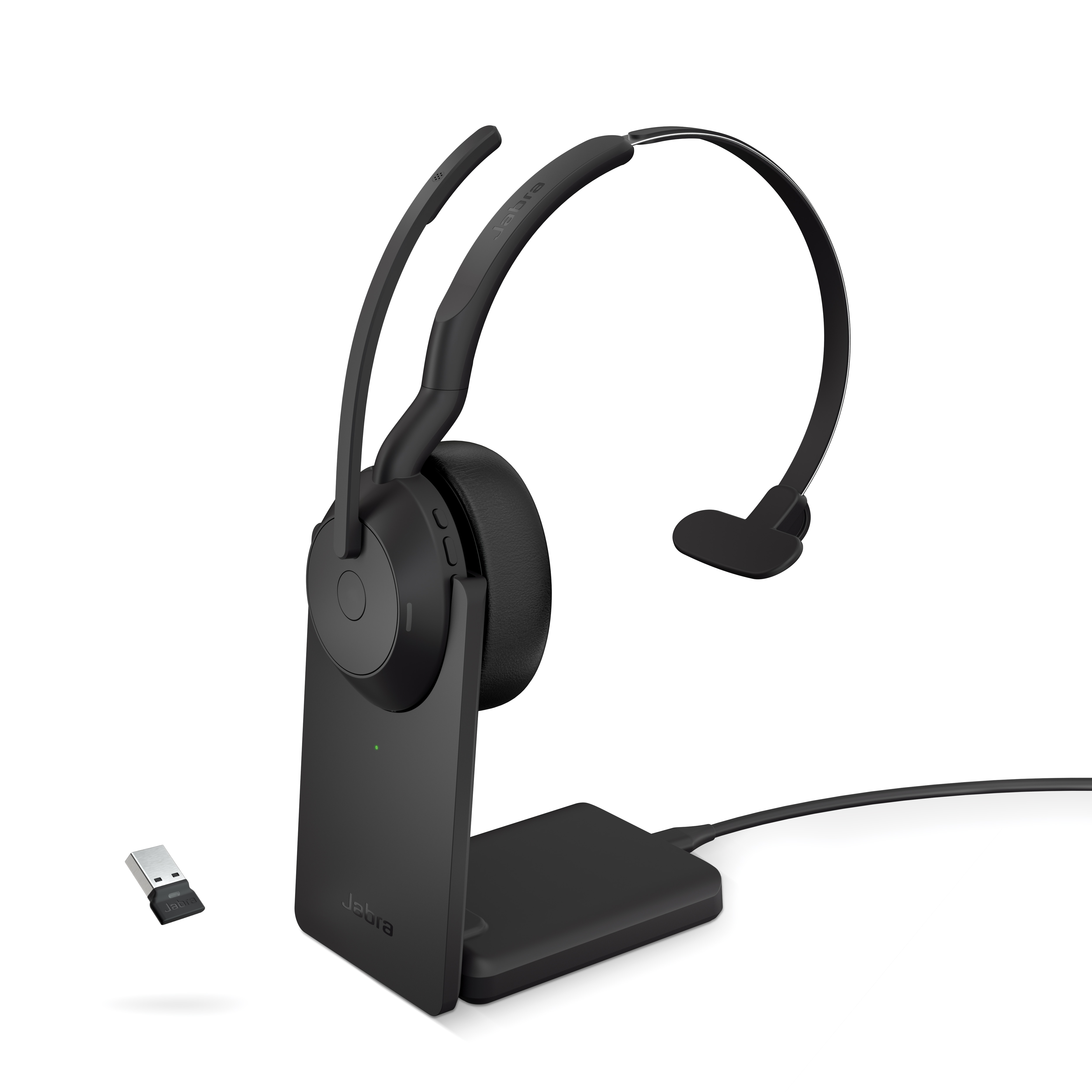 Jabra Evolve2 55 MS Mono med Link380a/390a og sammenleggbar mikrofon