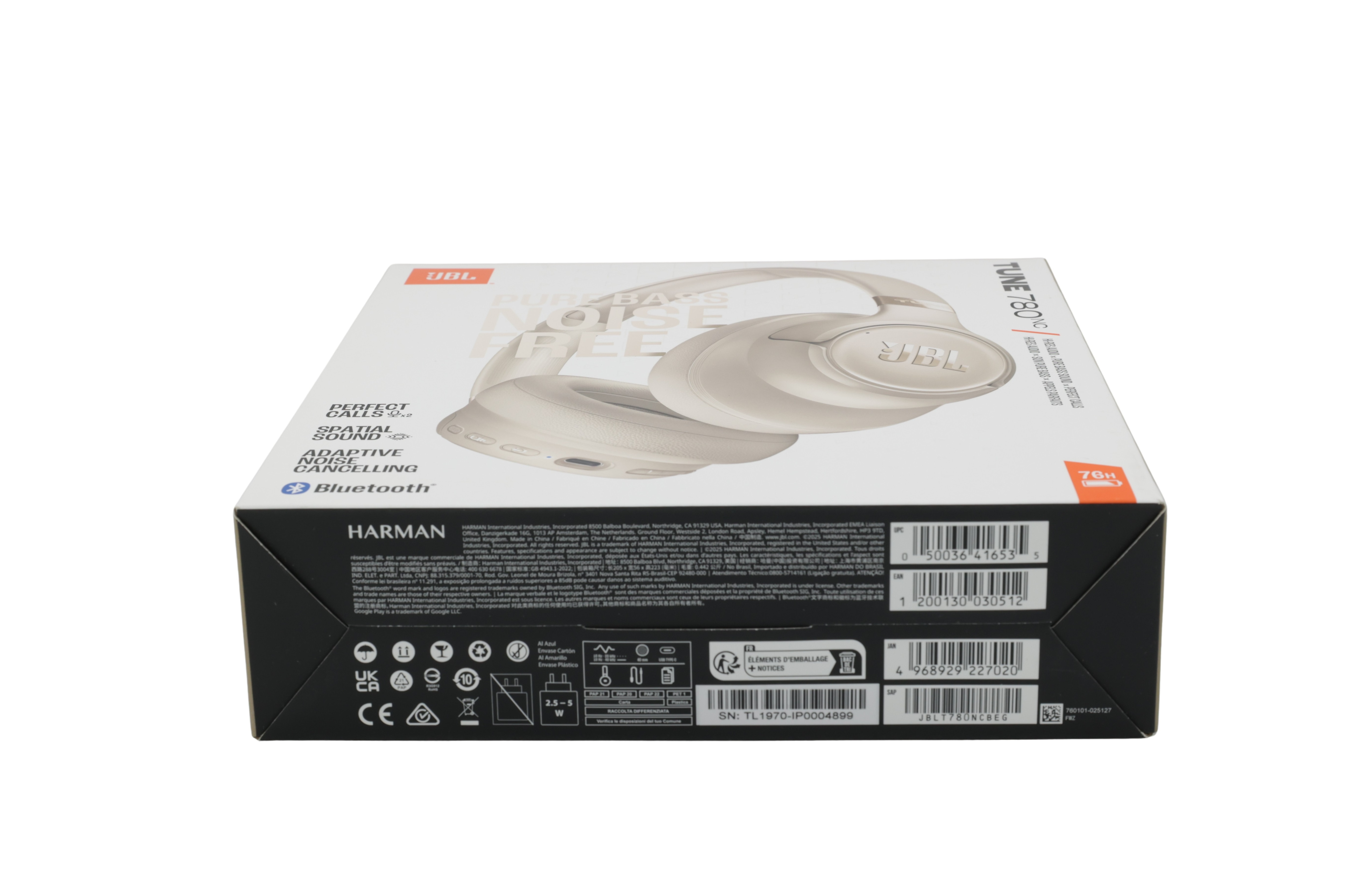JBL JBLT780NCBEG Tune 780 hodetelefoner, mokka