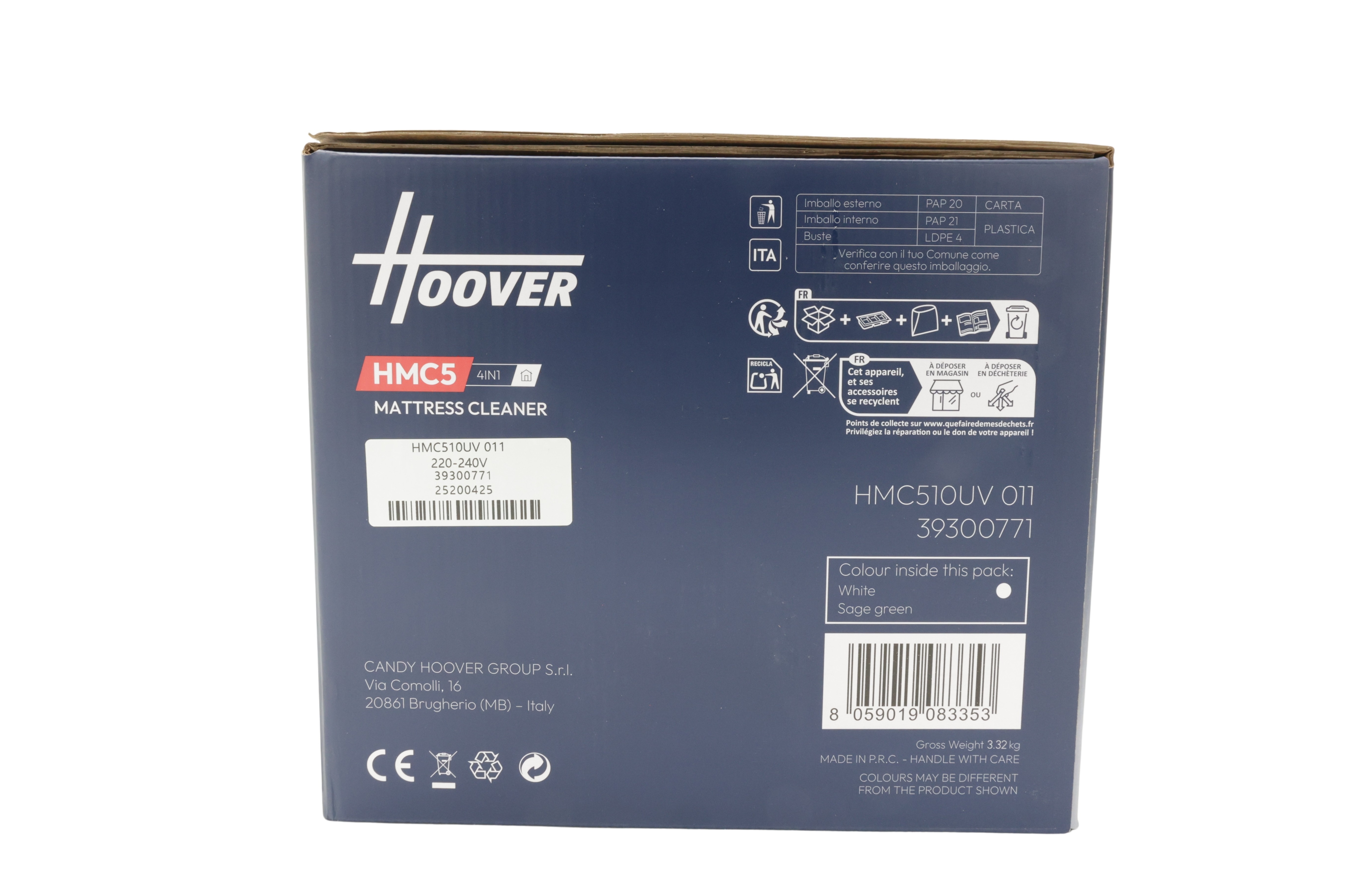 Hoover HMC510UV011 Håndholdt støvsuger / madrassrenser for madrasser