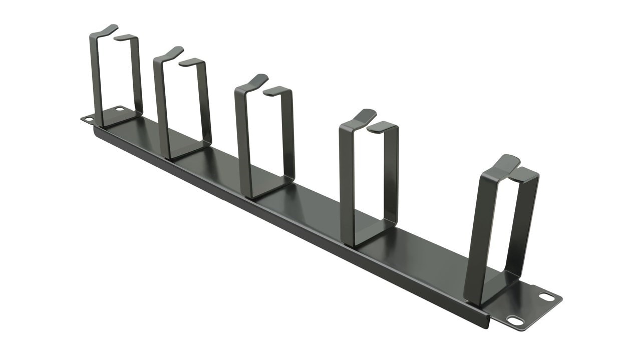 "helos 19"" Manøvreringspanel med 5 metallbraketter, 1 U, manøvreringsfrontpanel, svart"