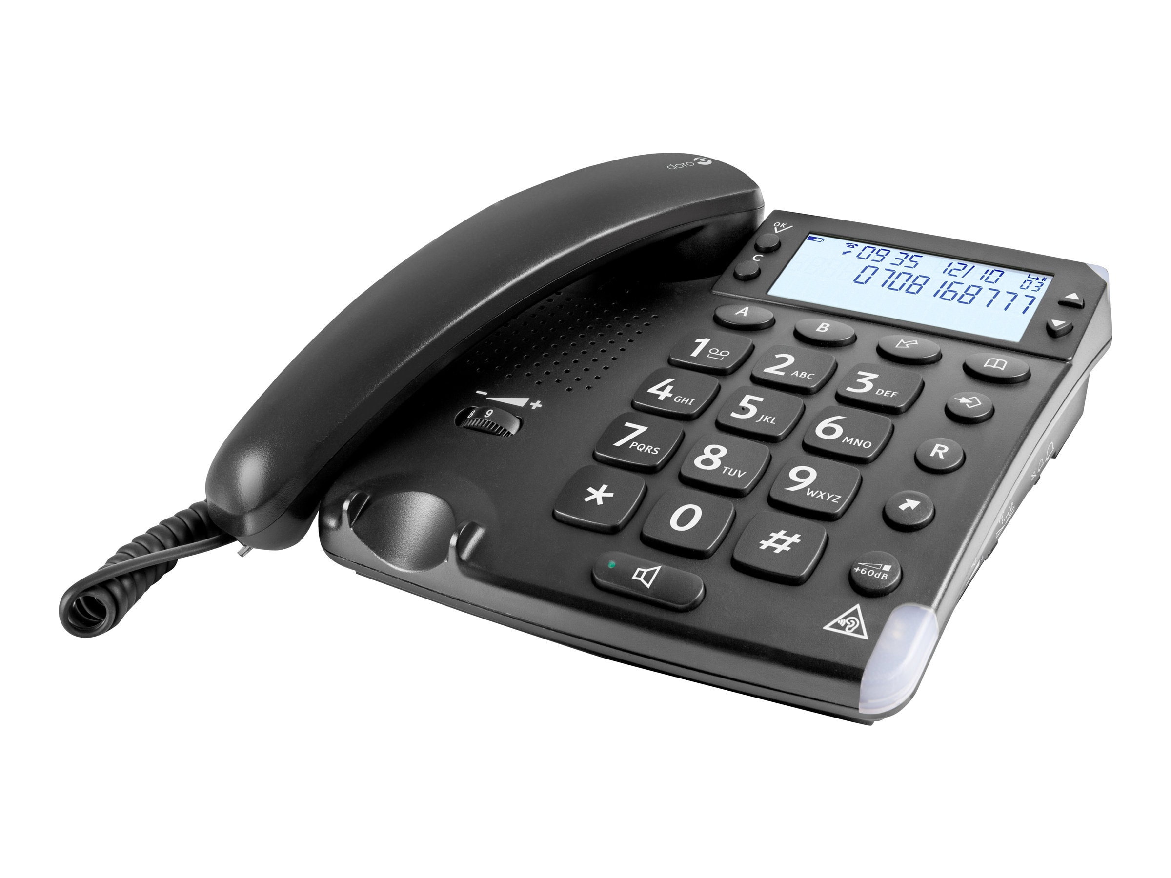 Doro Magna 4000, telefon med store knapper, svart