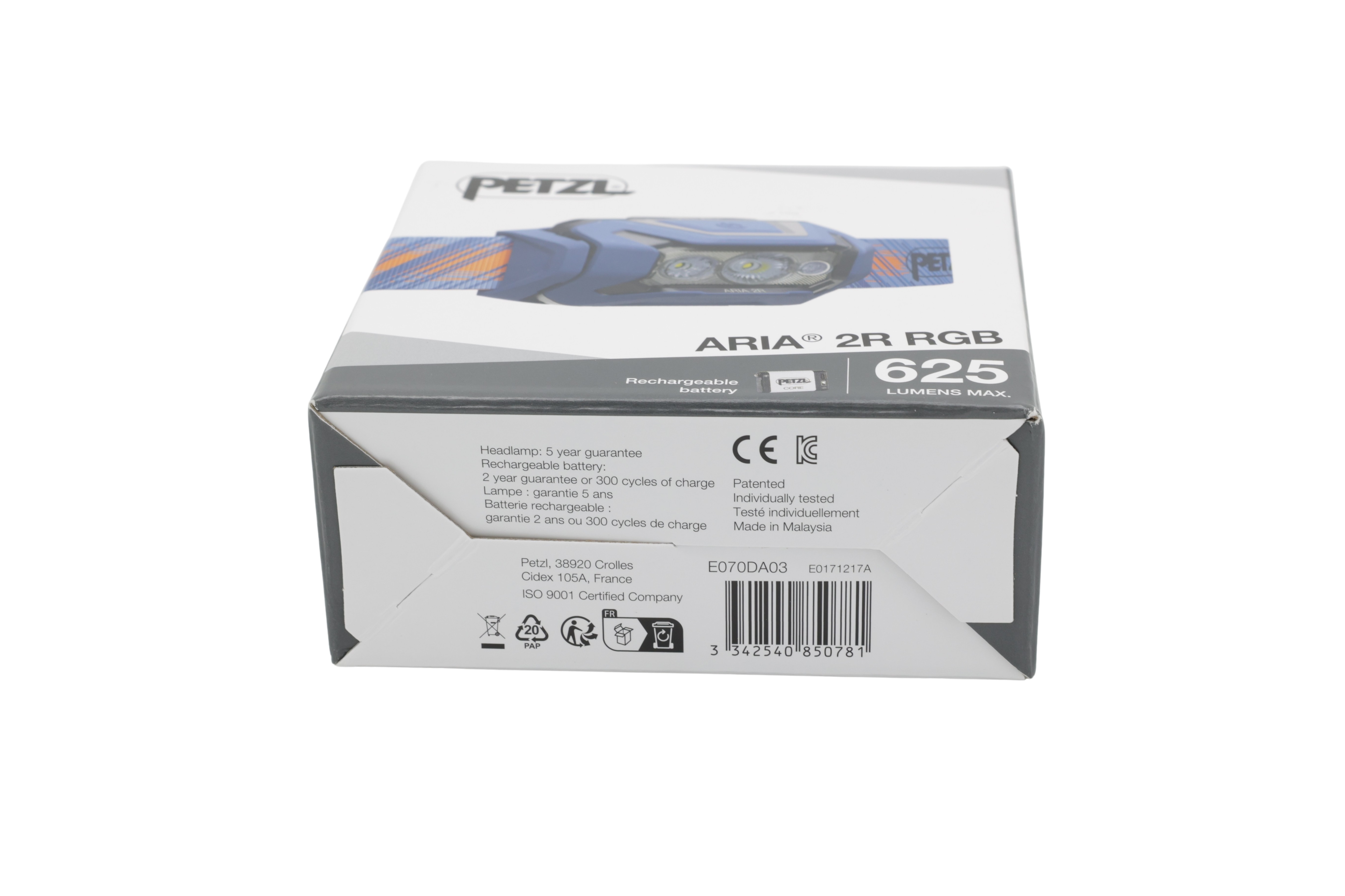 Petzl E070DA03 Hodelykt ARIA 2R RGB blå