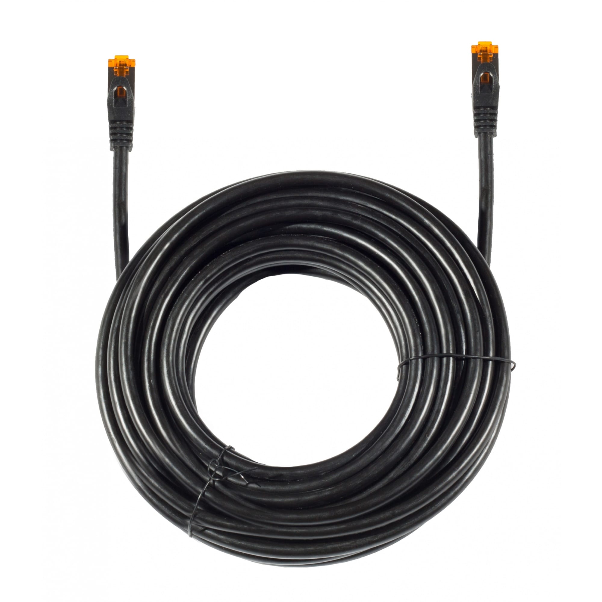 helos patchkabel Cat 6a utendørs RJ45 svart 7,5 m AWG26/1