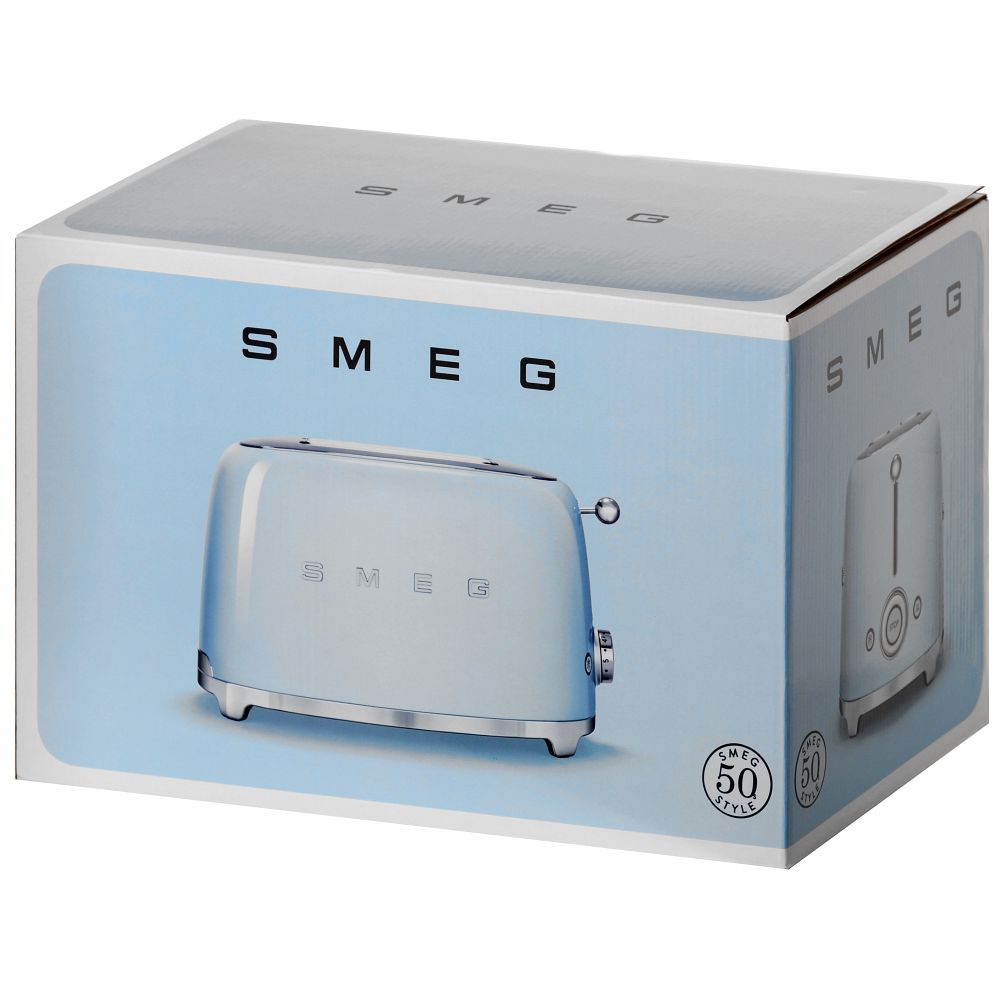 Smeg TSF01BLEU Brødrister 2 plater svart
