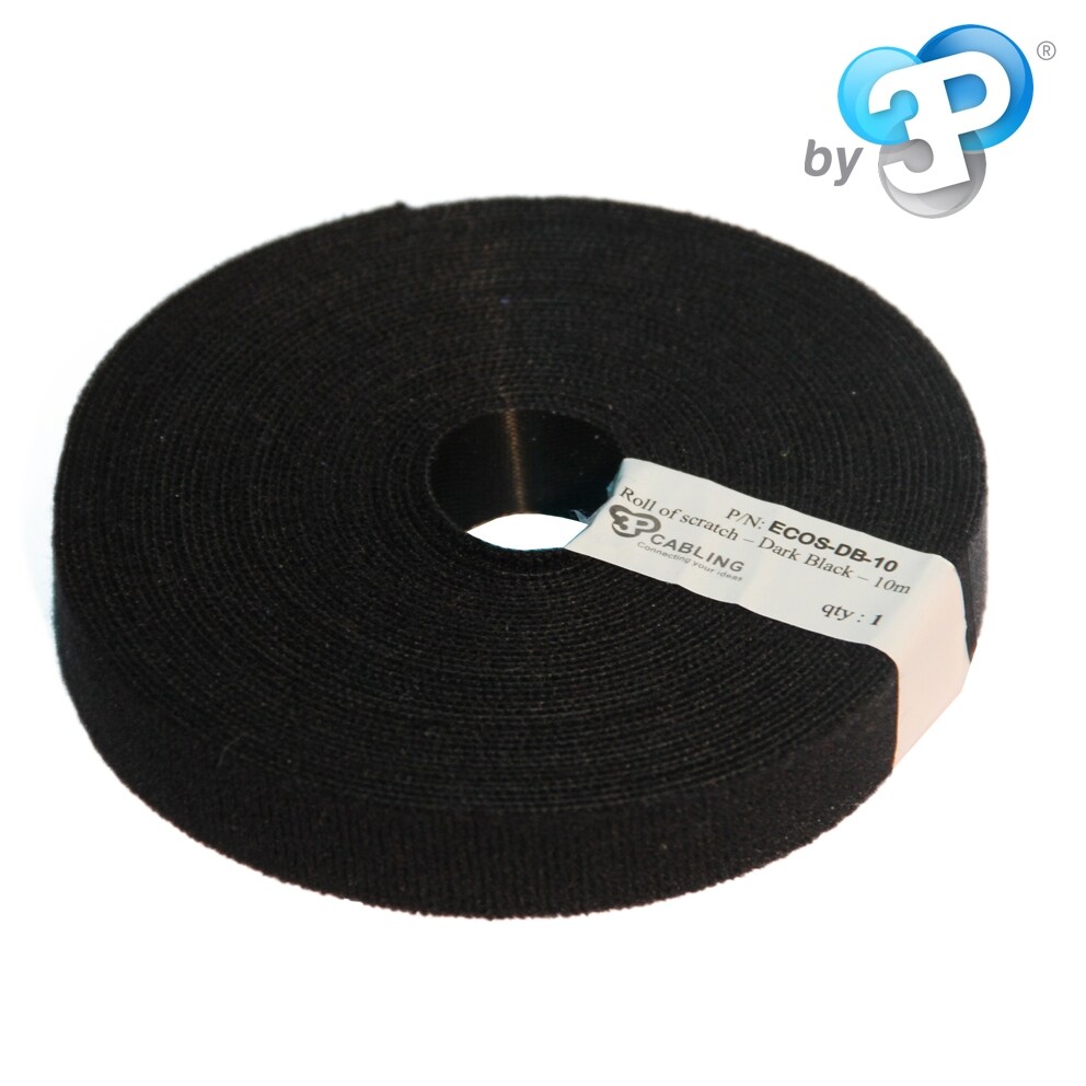 Patchsee Eco-Scratch kabelbindere 10 m svart
