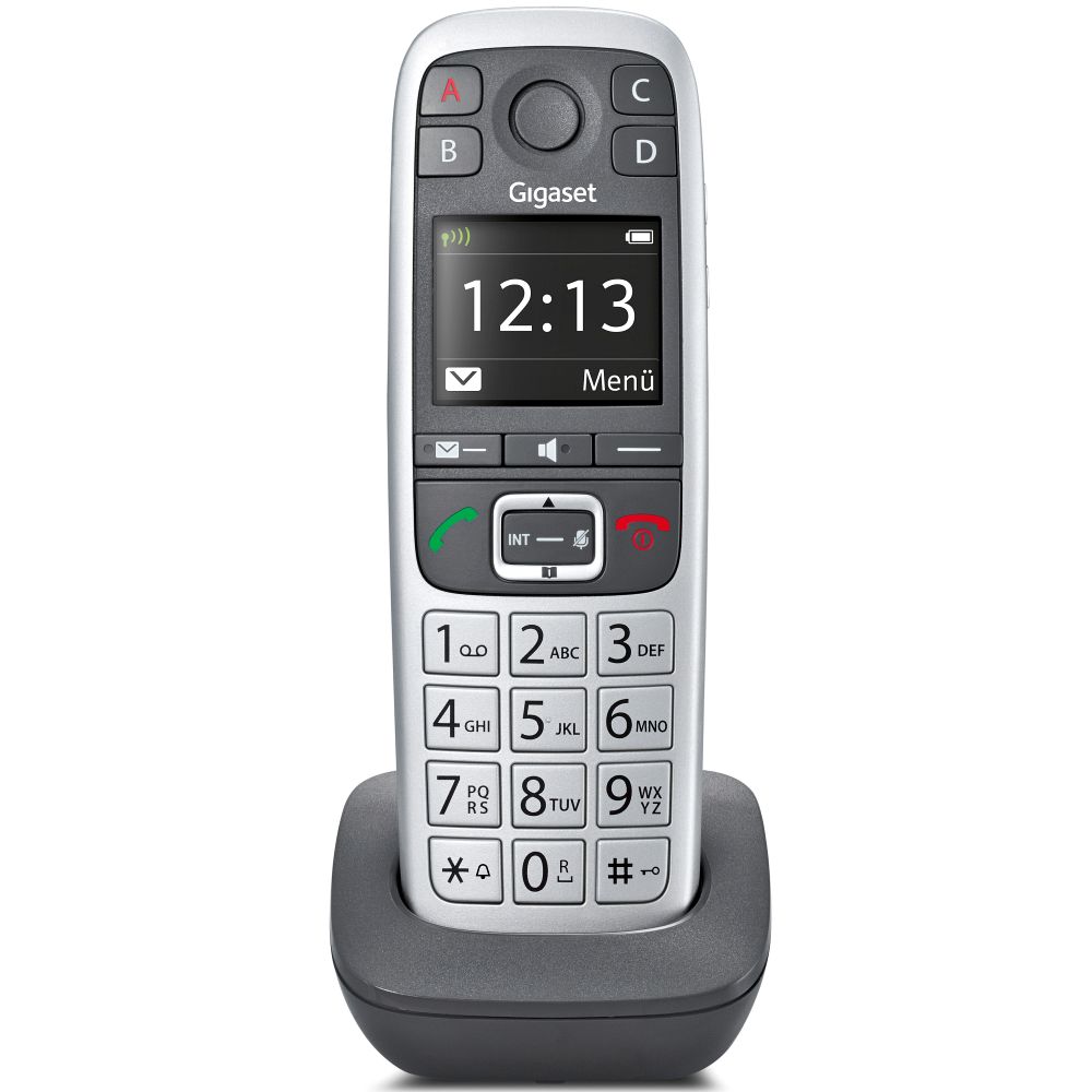 Gigaset E560HX Håndsett med store knapper og ladestasjon - Platina