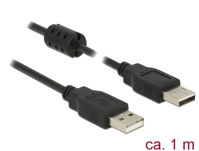 Delock USB 2.0-kabel Type-A hann til Type-A hann 1,0 m