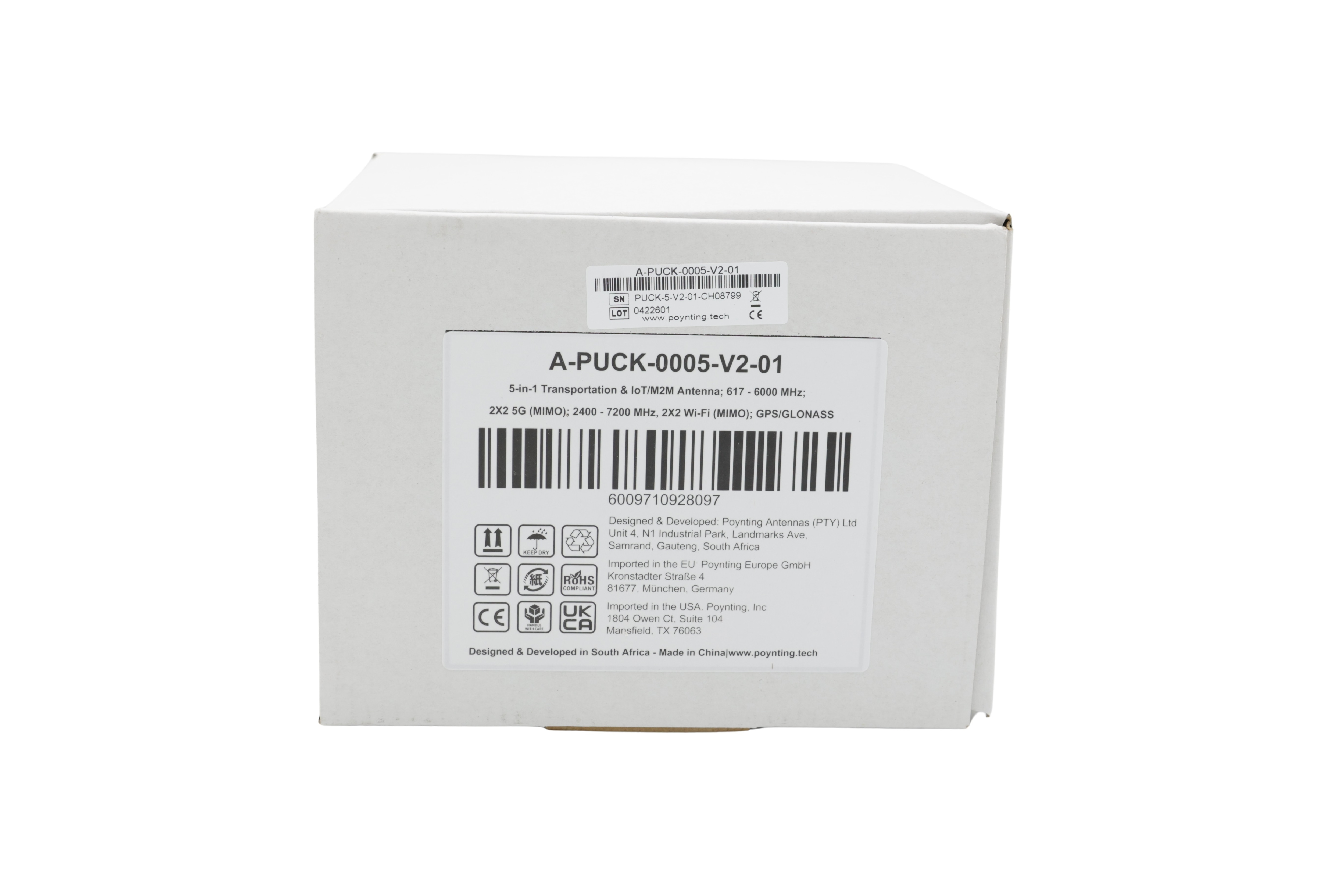 Poynting A-PUCK-0005-V2-01 Svart, 5-i-1 IoT-antenne for bobiler og campingvogner