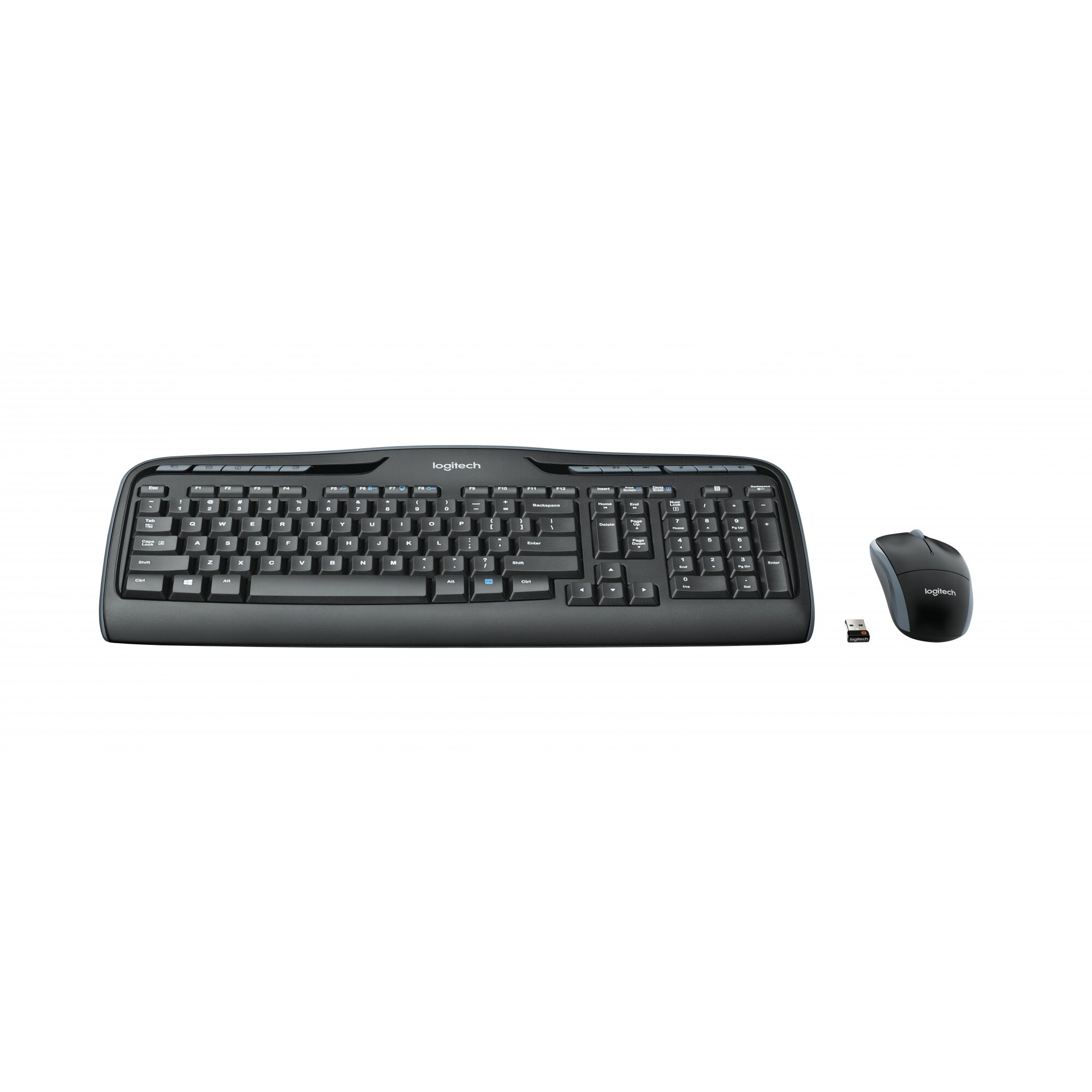 Logitech MK330-sett - Tastatur og mus - Trådløst DA - svart