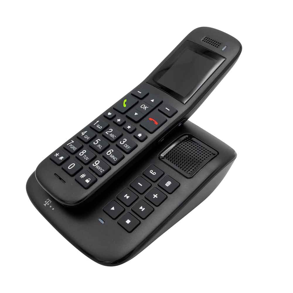 Telekom Sinus A32 trådløs telefon med store knapper og ibenholt telefonsvarer
