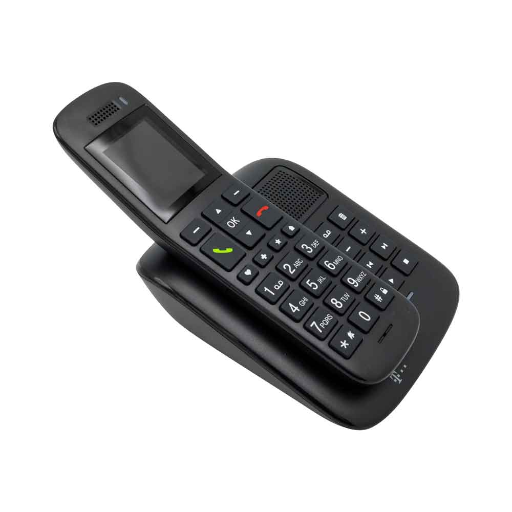 Telekom Sinus A32 trådløs telefon med store knapper og ibenholt telefonsvarer
