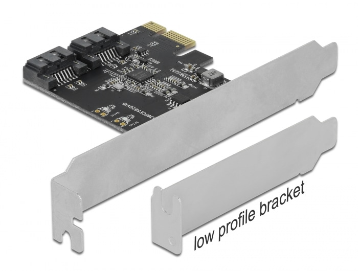 Delock 2 Port SATA PCI Express-kort med lav profil - formfaktor