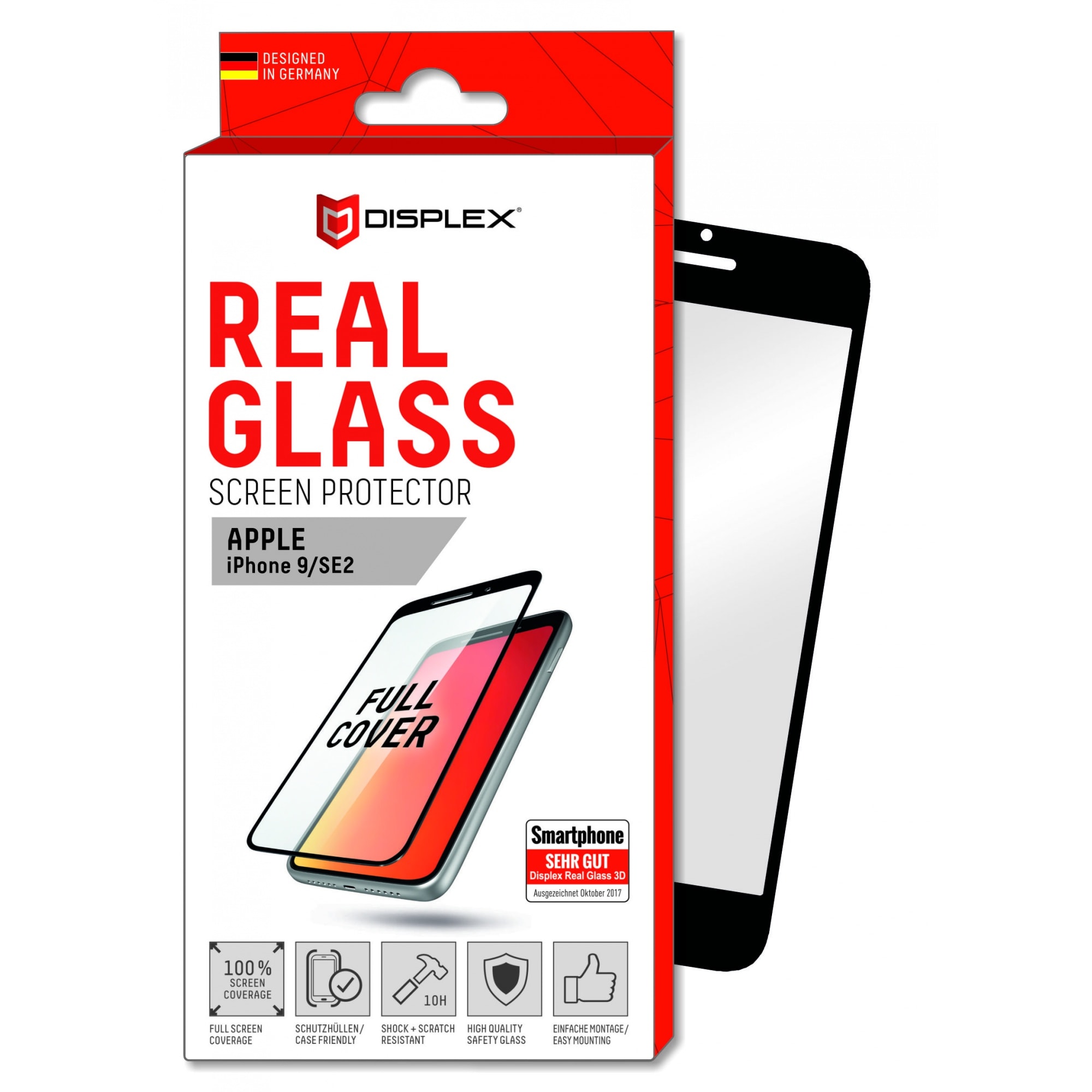 DISPLEX Real Glass 3D iPhone 6/7/8/SE 2. generasjon/SE 2022