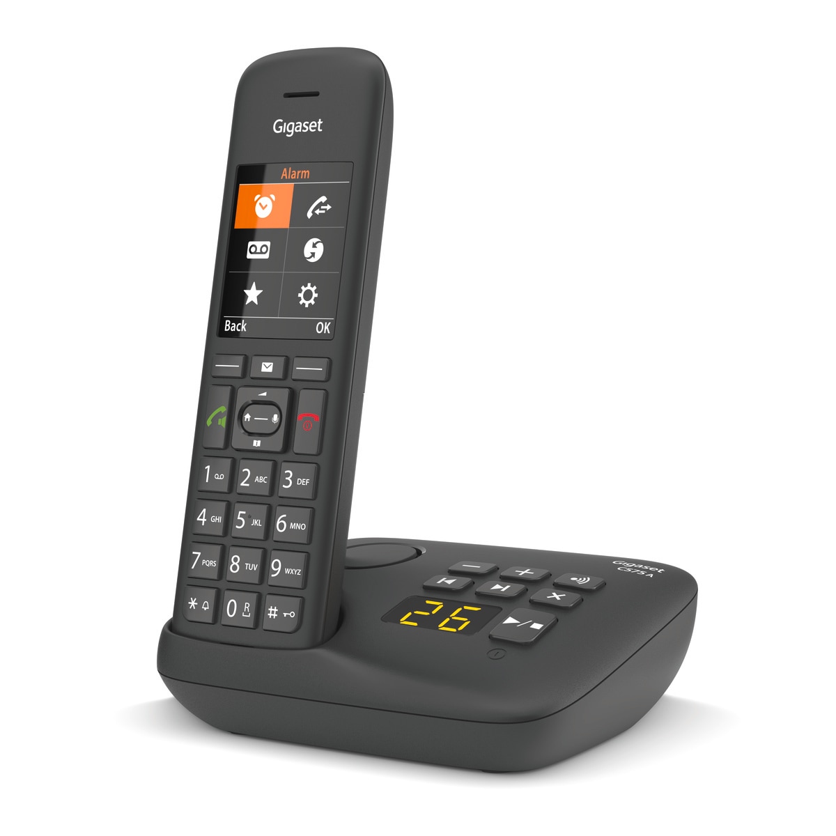 Gigaset C575A trådløs telefon med telefonsvarer - svart