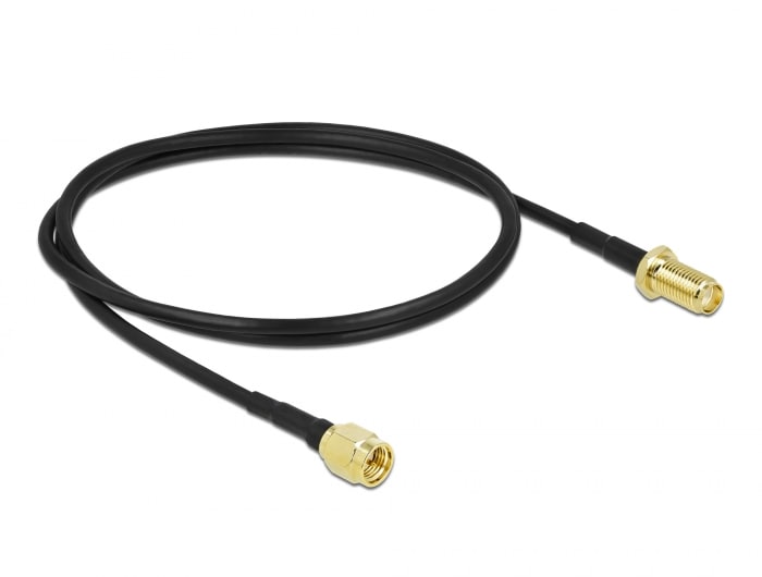 Delock antennekabel SMA hann til SMA hunn LMR/CFD100 0,9 m med lavt tap