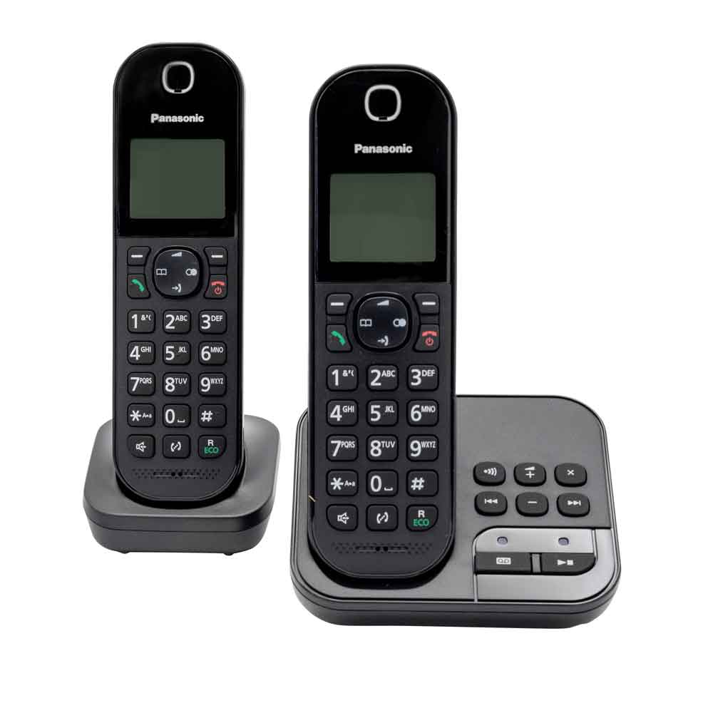 Panasonic Trådløs telefon med AB KX-TGC422GB Duo - svart