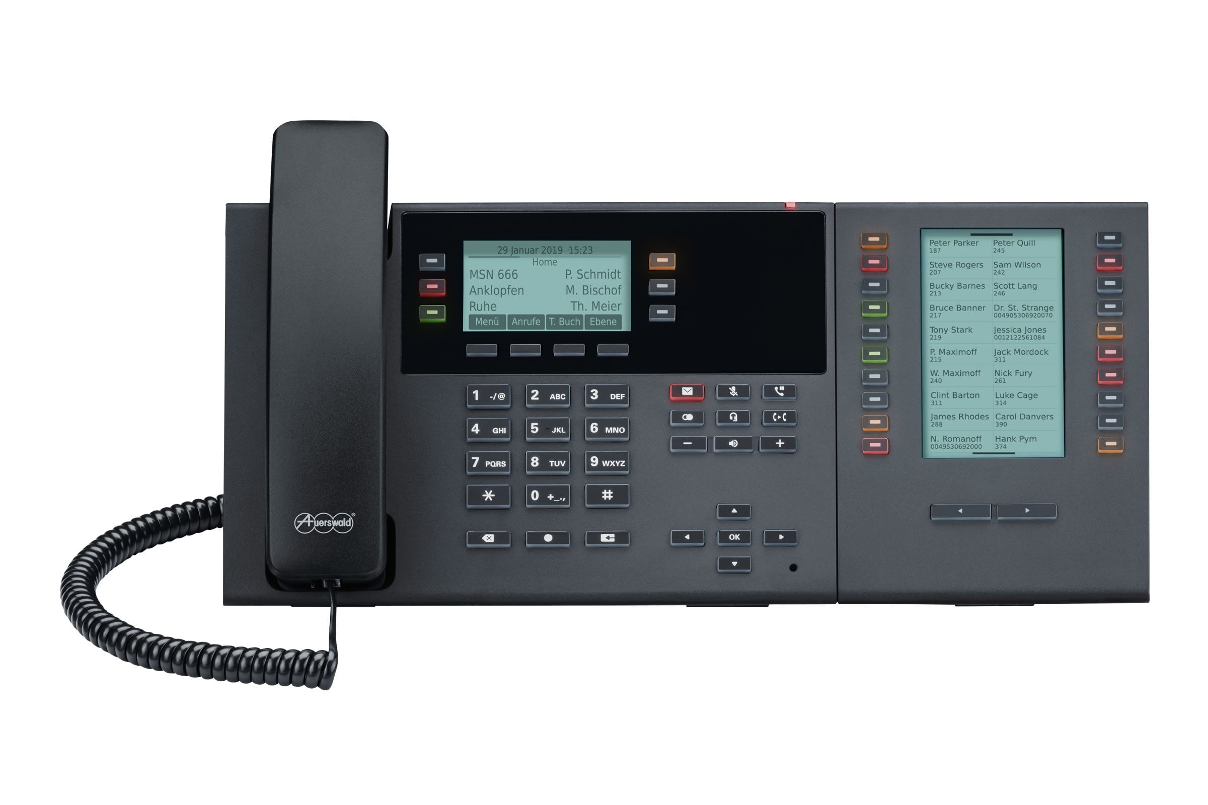Auerswald COMfortel D-210 SIP-telefon, med mulighet for utvidelse