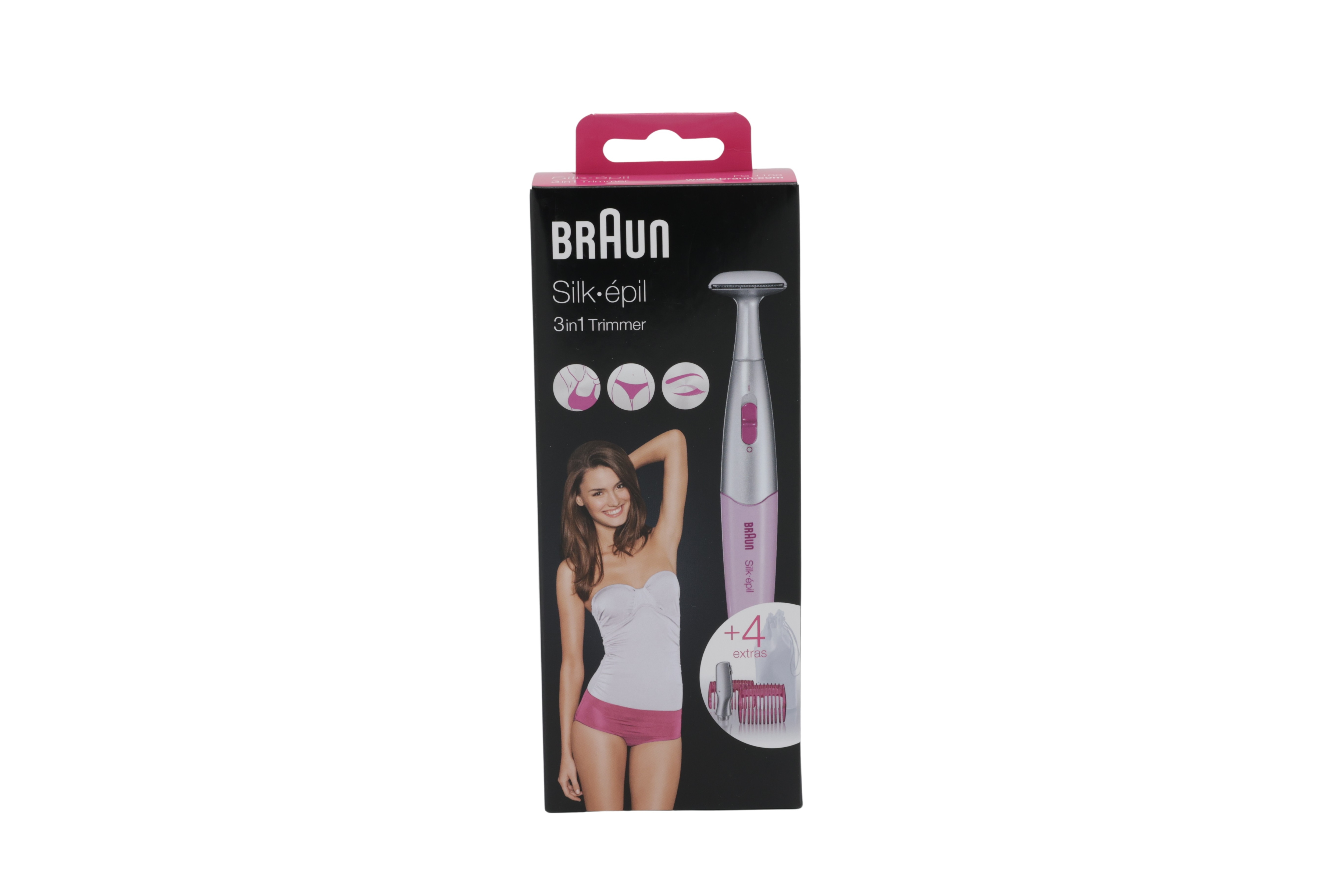 Braun FG 1100 Silk-épil bikini- og øyenbrynstrimmer rosa