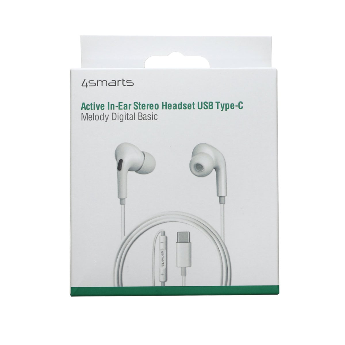 4smarts aktive hodetelefoner Melody Digital Basic USB-C med D/A-konverter hvit