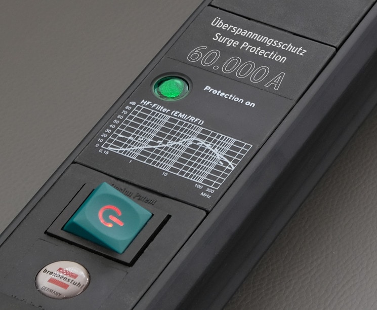 Brennenstuhl ÜSS 60.000A Premium-Line 6-gang, svart, 3m